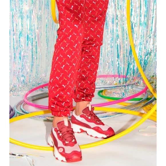 PUMA X CHARLOTTE OLYMPIA Pulsar Sneakers in Red Dahlia-6.5 - Picture 8 of 11